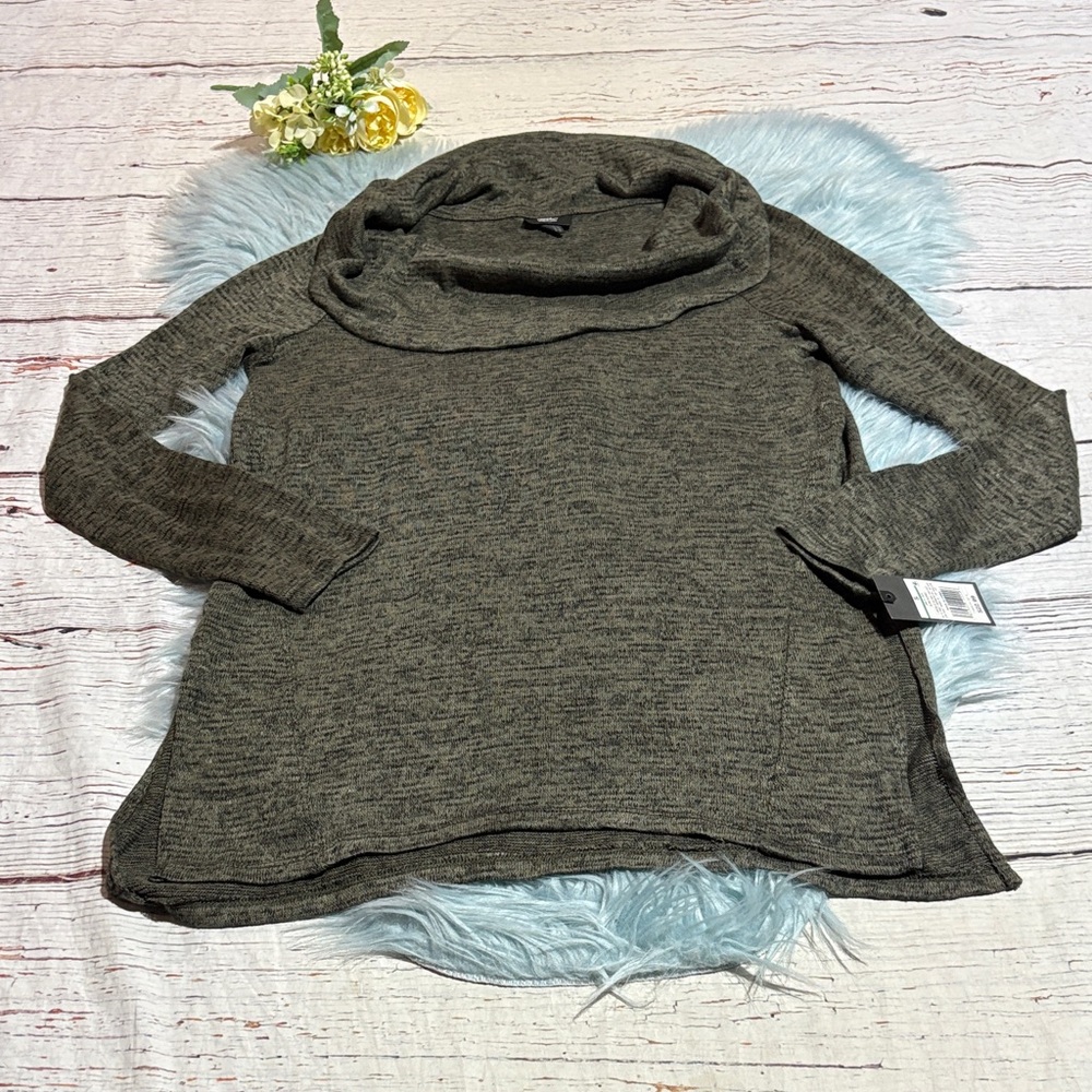 NWT Mossimo Supply Co. Heathered Green Cowl Neck Light Sweater sz S